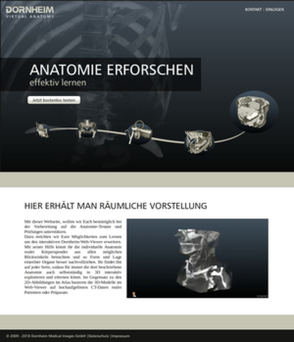 VirtualAnatomy – Interaktive 3D-Anatomie-Lernplattform